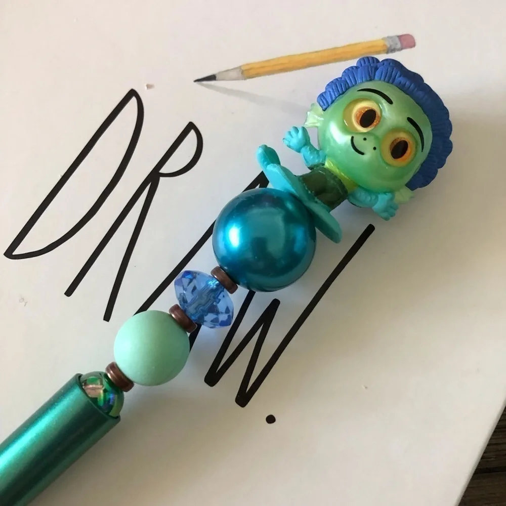 Disney Doorables: Luca: Luca Paguro as sea monster handmade beaded pen